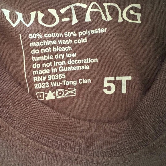 NWT - Wu-Tang Clan Kids Graphic Tee – Black & Yellow Logo – Size 5T – Sold Out - Picture 5 of 6